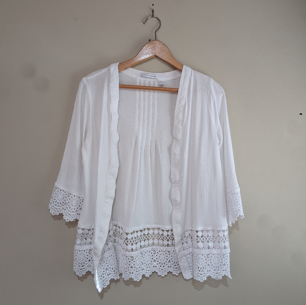 Notations White Cardigan